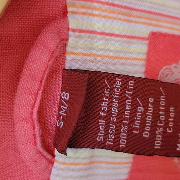 Size 8 Linen Olsen Pink Blazer - Picture 5 of 10